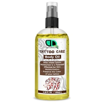 Image of Tattoo Skin Moisturiser and Aftercare Oil Intense Care Ointment, Formulated with Provitamin, Natural Organic (100ml Spray)