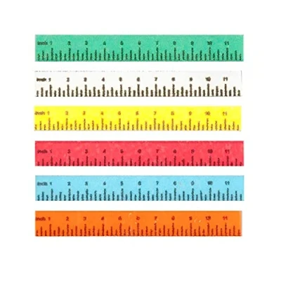Image of Melody Jane Dolls House 6 Coloured Rulers Miniature Office School Desk Accessory