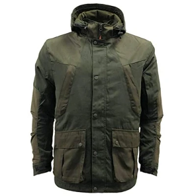 Image of Mens Scope Waterproof Jacket Multipocket Hooded Mesh Lined Hunters Green (XXXL)
