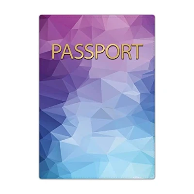 Image of Passport Holder Cover, PU Leather Travel Wallet Case Organiser for Passport, Business Cards, Credit Boarding Passes (Artificial Color 12)