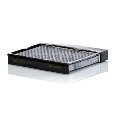 Image of 46722862, 46722863, 46723245, 46770829, 46770834 Pollen Filter MANN CUK 2335 KIT Activated Carbon 219, 216mm 206, 224mm 30mm