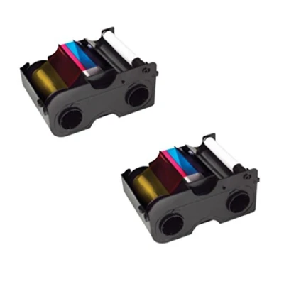Image of Fargo 45000 YMCKO Color Ribbons 2 Pack Bundle