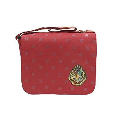 Image of Harry Potter Hogwarts Crest Burgundy 40cm Messenger Bag
