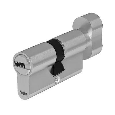 Image of YALE YC104KD304504N1 YC104 Cylinder for Lock, 30 mm 45 Nickel Plated, con pomolo