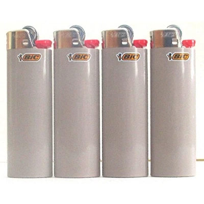 Image of LIGHTERS Bic Charcoal Grey Full Size New Lot of 4