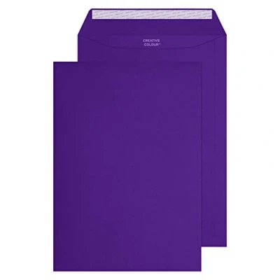 Image of Blake Creative Colour C4 229 x 324 mm 120 gsm Peel &amp; Seal Wallet Envelopes (447) Blackcurrant Pack of 250