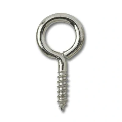Image of CURTAIN NET WIRE SCREW IN FRAME HOOKS CP CHROME PLATED STEEL ( pack of 100 )
