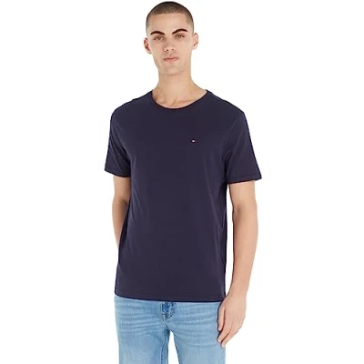 Image of Tommy Hilfiger Men&#039;s T Shirt Logo For Men Crew Neck Mens Shirts 100% Organic Cotton Jersey