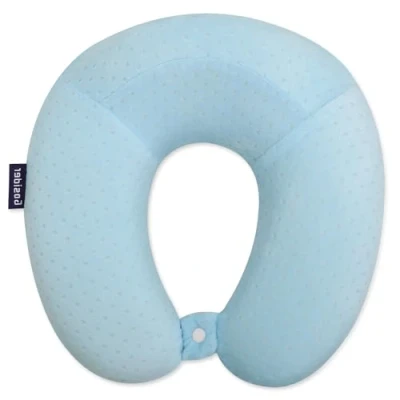 Image of Gosider Travel Neck Pillow Pillows for Comfortable Light Blue U Shape Memory Foam Head and Support Car, Home, Office, Traveling