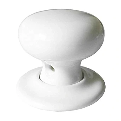 Image of Porcelain Door Knob Ceramic Mortice Knobs for Sheds &amp; Garages White 60mm Set of 4