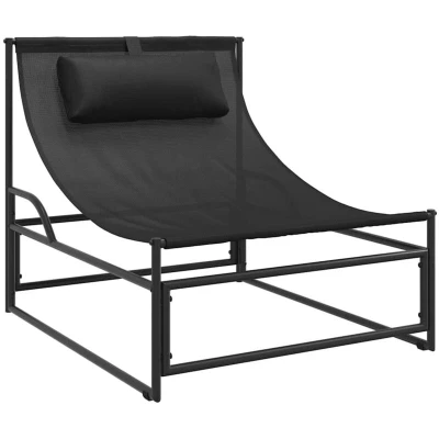 Image of vidaXL Garden Lounger Chair Anthracite 87x74x73 cm Steel and Textilene