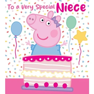 Image of Niece Birthday Card, Card for Niece, Peppa Pig Her