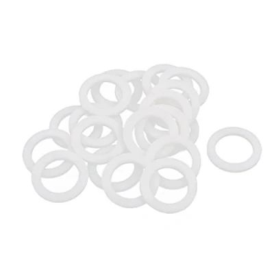 Image of Sourcingmap PTFE Flat Washers 24mm OD 16mm ID 2mm Thickness Sealing Gasket for Faucet Pipe Water Hose, White Pack of 20