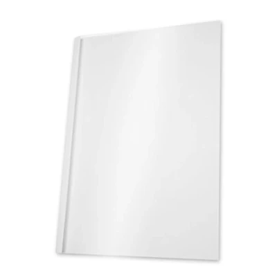 Image of Pavo A4 1.5 mm Thermal Binding Cover Clear/White (Pack of 100), Capacity up to 1 10 Sheets