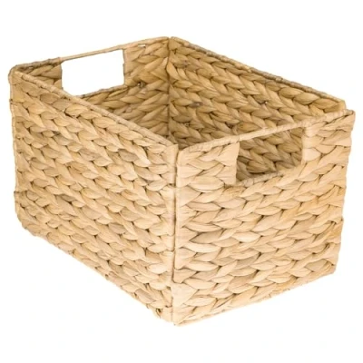 Image of HMF Storage Basket, Foldable Braided Water Hyacinth Seagrass, Size M, 32 x 23 20 cm