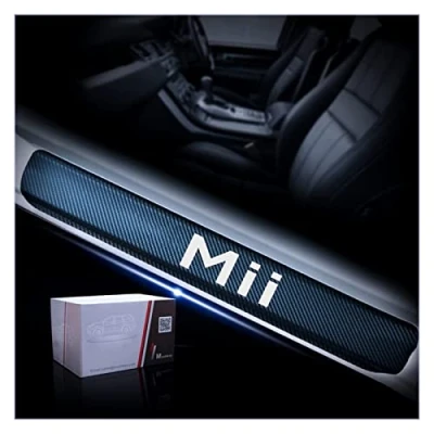 Image of Car Door Sill Protector for SE at MII 4PCS Scuff Plate Carbon Fiber Stickers Accessories