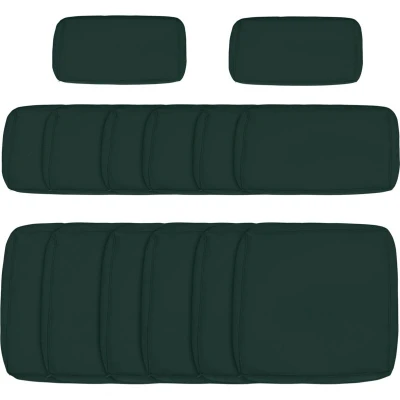 Image of Outsunny Garden Rattan Sofa Cushion Polyester Cover Replacement Outdoor No Included Grey