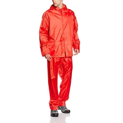 Image of Result Men&#039;s Heavyweight Waterproof Jacket And Trouser Set Red X Large