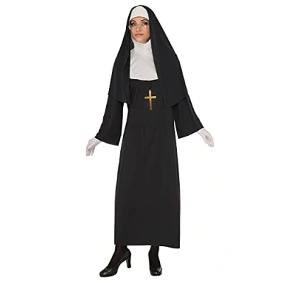 Image of Rubie&#039;s 821062L Nun Costume historical_&amp;_period, Solid, Black, Large
