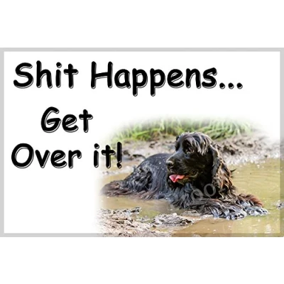 Image of Black Cocker Sprocker Spaniel Dog Funny Fridge Magnet Birthday or Christmas Gift