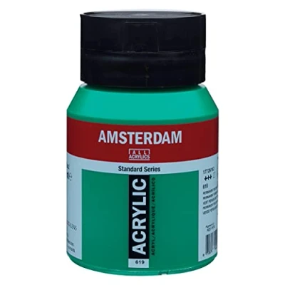 Image of Amsterdam Standard Series Acrylic Jar 500 ml Permanent Green Deep 619 (17726192)