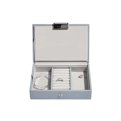 Image of Stackers Dusky Blue Mini Jewellery Box Lid