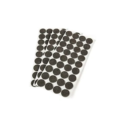 Image of Emuca Round self adhesive felt pads for furniture, brown colour, Ø16mm (0,6 inch), Set of 150
