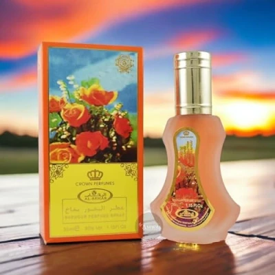Image of Bakhour 35ml EDP by Al Rehab Perfume An oriental blend of amber, vanilla, woody notes, fruity notes and floral scent Hafsa Arabian Fragrances Ltd