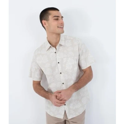 Image of Hurley Mens One and Only Lido Stretch Shirt, Bone 2, S EU
