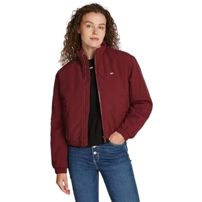 Image of Tommy Jeans Women TJW ESSENTIAL PADDED JACKET DW0DW19688 Purple (Deep Rouge) XL