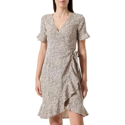 Image of ONLY Women&#039;s Onlolivia S/S Wrap Dress WVN Noos, Brown, 8