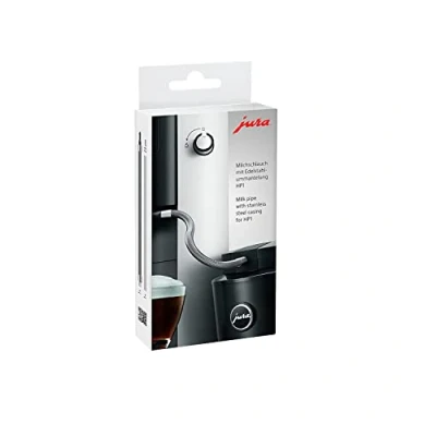 Image of Jura 700057366 WE8 Milk Hose with Stainless Steel Coating HP1, Silver