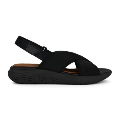 Image of Geox Women&#039;s D Spherica Ec5 Sports Sandal, Black, 4 UK