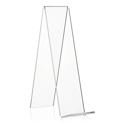 Image of VITAdisplays Angle Stand, Book Goods Carrier as Bookend and Stand Made of Original Plexiglas (Transparent, 20.0 cm)