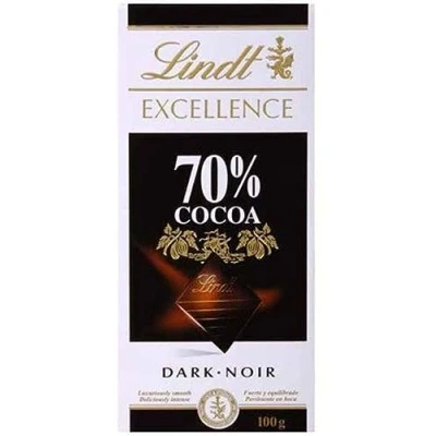 Image of Lindt EXCELLENCE Intense Dark 70% Cocoa Chocolate Bar 100 g
