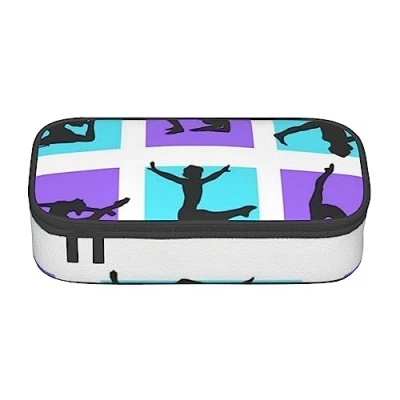 Image of JUEXDEME Pouch for School Office Supplies Gymnastics Game Big Capacity Pen Case Large Pencil Bag Students Stationery Box Desk Organizer with Smooth Zipper Portable