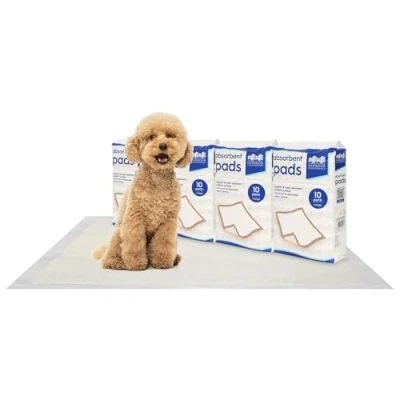 Image of Harbour Housewares Disposable Puppy Pads 60cm x 89cm 40x Extra Large Absorbent Training Leak Proof Pee for Dogs, Cats, Kittens Potty Mats