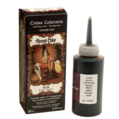 Image of Henne Color Black Henna Hair Colouring Cream 90 ml