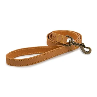 Image of Ancol Timberwolf Leather Mustard Dog Puppy Lead Pet Leash Training Accessory, 60cm x 19mm