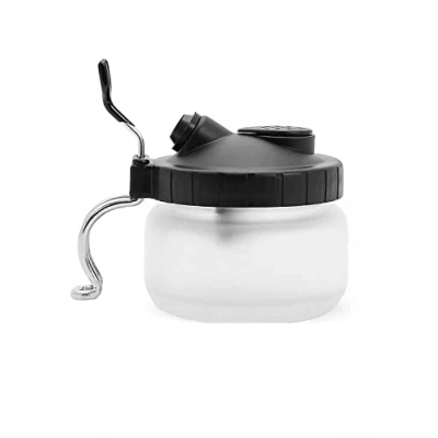 Image of ABEST Airbrush Cleaning Pot Stabilizer Glass Jar Bottles Holder Paint Station Filter