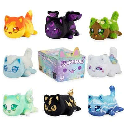 Image of Aphmau 6 Inches MeeMeow Mystery Plush Series 8, Blind Box, 1 of 8 Possible, Fun Elemental MeeMeows Inspired By Minecraft, Official Merch