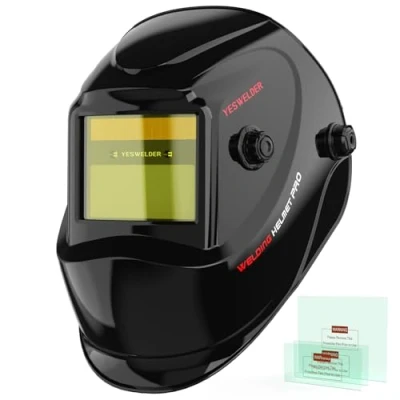 Image of YESWELDER True Color Solar Powered Auto Darkening Welding Helmet, Wide Shade 4/9 13 for TIG MIG ARC Weld Hood Helmet