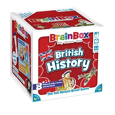 Image of BrainBox British History Fun &amp; Educational Card Game Ages 8+ 1+ Players 10 Minutes Play Time