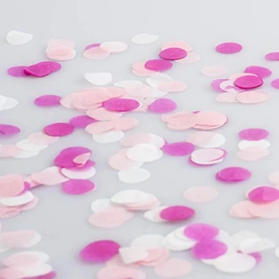 Image of Pink Tissue Paper Confetti Pack. Birthdays, Weddings, Baby Showers, Gender Reveal Parties 14 Grams