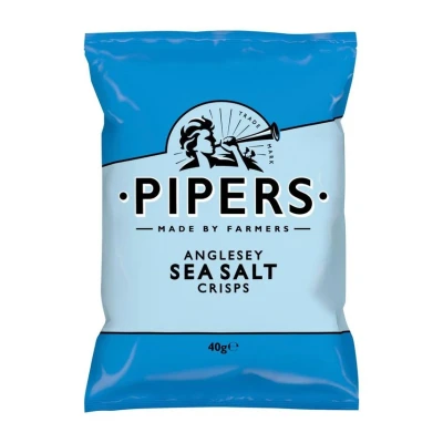 Image of Pipers Anglesey Sea Salt Crisps 40g x Case of 24
