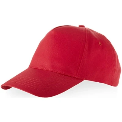 Image of US BASIC 5 PANEL CHILDRENS BASEBALL CAP HAT 13 COLOURS (RED)