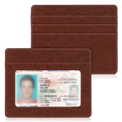 Image of Fintie Credit Card Holder, Vintage Brown, Small, Minimalist