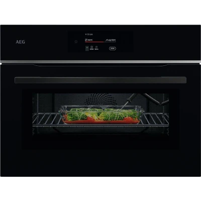 Image of AEG 8000 Series MealAssist TK8NK721B Compact Built in Microwave Combination Oven Black