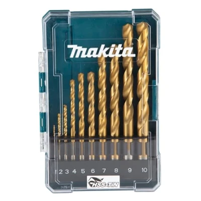 Image of Makita D 72849 HSS TIN Drill bit Eco Set 10 Piece