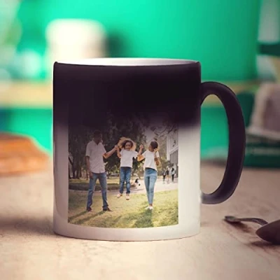 Image of Printster Magic Heat Sensitive Photo Mug with Message 11oz Cup Colour Changing Add Your Own and